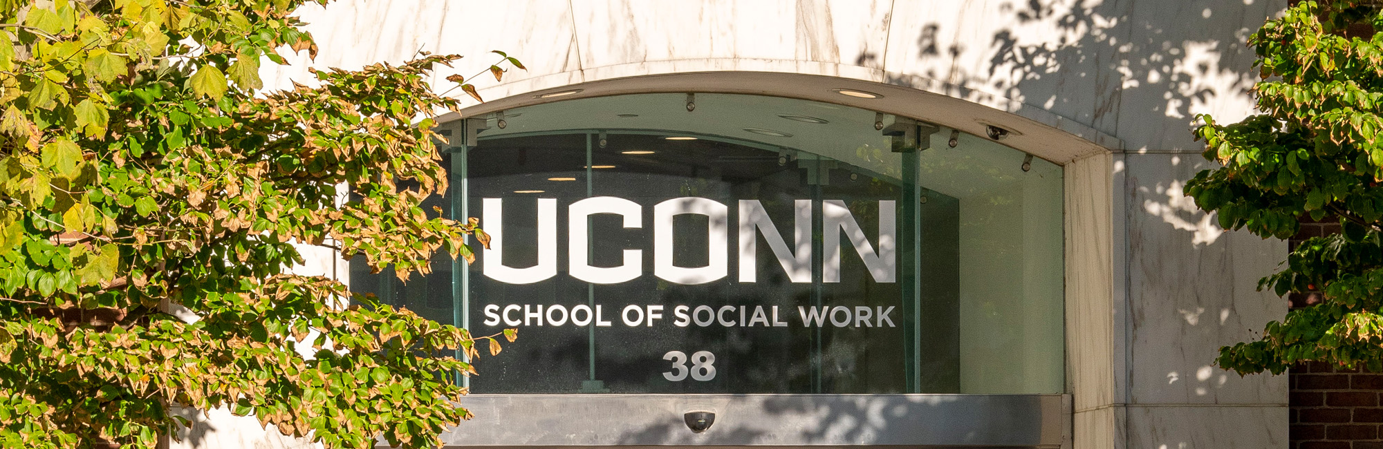 UConn Social Work building signage